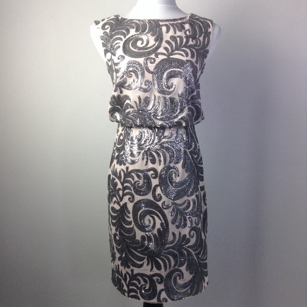 Adrianna Papell sequim beaded evening dress